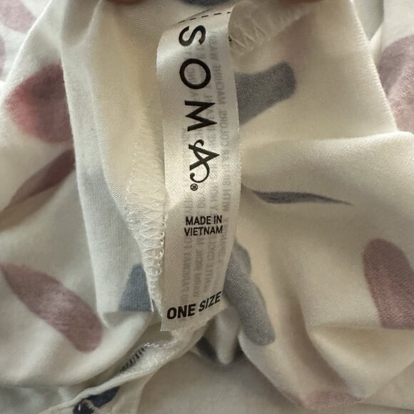 Soma Medium Short Sleeve Cool Nights Sleep Shirt White V- Neck Loose Fit Comfy - Picture 9 of 9